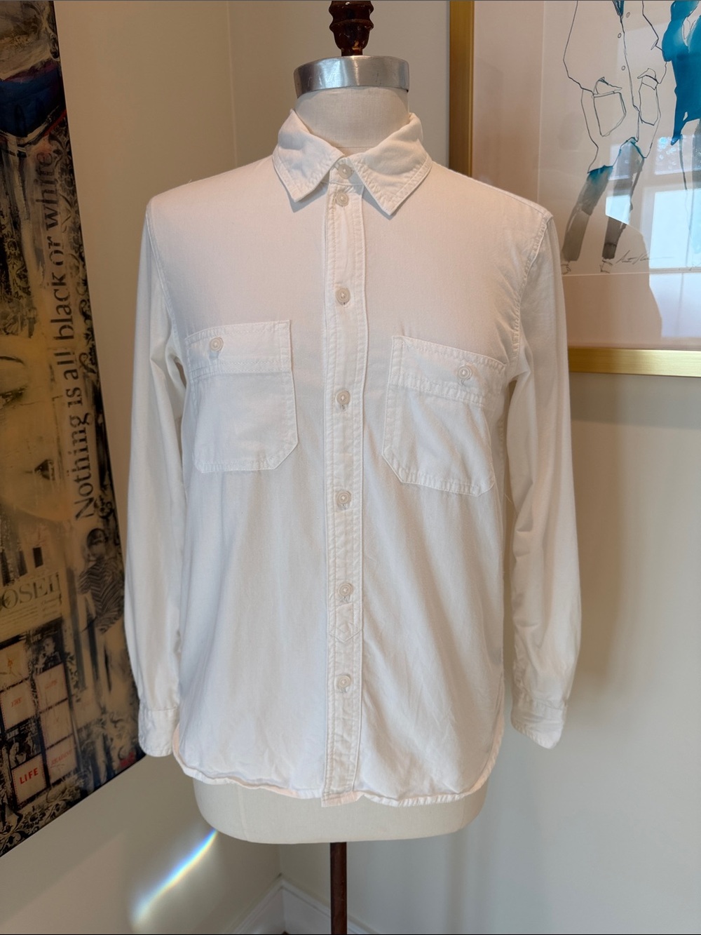Madewell Women’s White Casual Button-Down Shirt